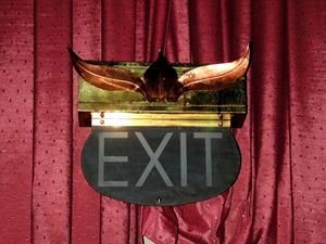 Exit sign over the hall to the lobby. - , Utah