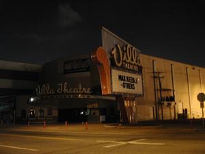 The Villa Theatre from across the street at night, with all the lights off. - , Utah