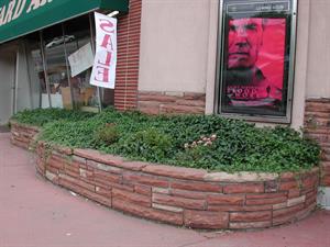 Another view of the planter box between the Apple Yard Art store and the entrance of the Villa Theatre. - , Utah