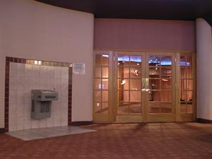 In 1997, Carmike Cinemas added French doors to separate the noise in the lobby from the auditorium.  Before this there were only two sets of curtains to keep the light out. - , Utah