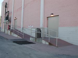 The two auditorium exit ramps on the north side of the building. - , Utah