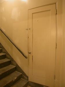 On the landing of the stairway is a door to a room that was used as a supply closet. - , Utah