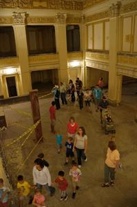 A tour group enters the lobby from the main hallway (out of the the photo in the top right.) - , Utah