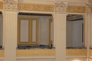 A view of the north section of the mezzanine, taken with a zoom lens across the area open to the lobby below. - , Utah