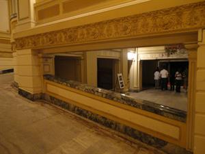 Looking from the lower sectio of the ramp through an opening into the south end of the lobby. - , Utah