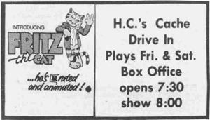 <em>Fritz the Cat</em> at H.C.'s Cache Drive In on 1973. - , Utah