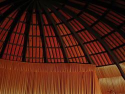 The dome rising above the screen curtain in the south auditorium.