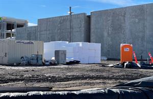 Foam blocks stacked on the east side fo the theater. - , Utah