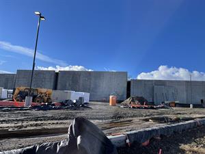 Insulation covers recently poured curbing on the east side of the multiplex. - , Utah
