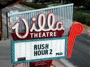 The theater's sign fills most of a horizontal shot.   - , Utah