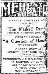 Last advertisement for the Mehesy Theatre before it became the Rialto Theatre. - , Utah