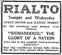 'Womanhood' and 'Adventurous Ambrose' at the Rialto.