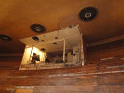 The projection booth at the top of the balcony. - , Utah