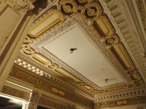 Looking up at the lobby ceiling from the southeast corner of the mezzanine. - , Utah