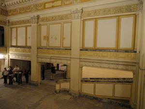 A view of the lobby from the mezzanine as a tour group enters from the main hallway. - , Utah