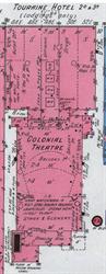 The Colonial Theatre on a 1911 Sanborn fire insurance map.