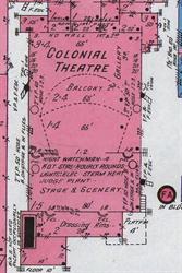 Floorplan of the Colonial Theatre's auditorium on a Sanborn fire insurance map. - , Utah