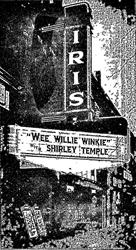 The new marquee of the Iris Theatre in 1937.