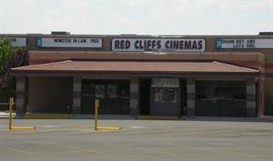 A view of the lobby with the Red Cliffs Cinemas sign above it. - , Utah