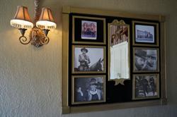 A six-panel photo frame, with mirror, on the south wall of the foyer. - , Utah