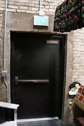 An exit door at the back of the stage. - , Utah