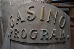 "Casino Program," on the top of the curved poster case. - , Utah