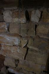 The original foundation consisted of odd-sized stone blocks. - , Utah