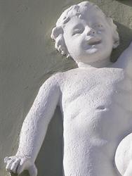 The tamborine cherub appears to be missing his pinkie finger. - , Utah