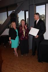 From left:  Lori Nay, Diana Major Spencer, and Kirk Huffaker, Executive Director of Utah Heritage Foundation - , Utah