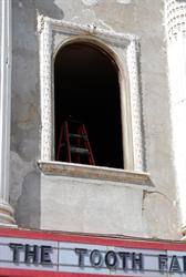 Empty window frame on the facade of the Casino Star Theatre. - , Utah