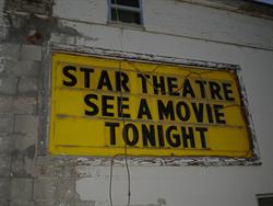 'See a movie tonight,' remains on an attraction board on the north side of the theater. - , Utah