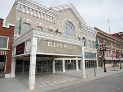 The entrance of the theater extends over the sidewalk. - , Utah