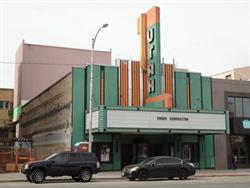 The front of the Utah Theatre, from across the streeet.