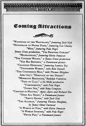 A list of Coming Attractions, on page 2. - , Utah