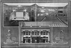 Photos of the auditorium and front facade, on pages 10 and 11. - , Utah