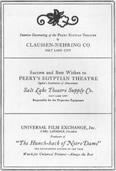 Page 14: Advertisements for suppliers of the theater. - , Utah