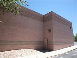 The exterior walls of the two auditoriums on the west side of the theater. - , Utah