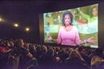 <font size='2'>Fans of Oprah Winfrey watch her final show on the IMAX screen at the Clark Planetarium.</font> - , Utah