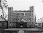 The Tower Theatre had a triangular marquee by 1947. - , Utah