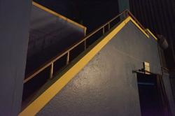 Stairs to the balcony, seen from the main floor of the auditorium. - , Utah