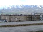 The nearly completed exterior, from across the freeway. - , Utah