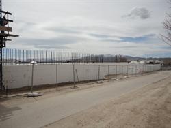 Looking west, along the north wall of the new building. - , Utah