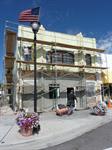 Work on the front facade of the Gem Theatre. - , Utah