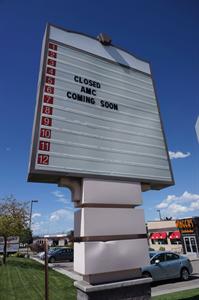 "Closed AMC Coming Soon" on the attraction board along Redwood Road. - , Utah