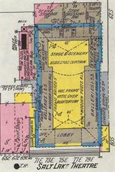 Salt Lake Theatre on a 1911 Sanborn fire insurance map. - , Utah