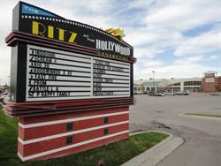 The sign and attraction board of "The Ritz at Hollywood Connection." - , Utah