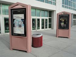 Movie poster cases in front of the Hollywood Connection entrance. - , Utah