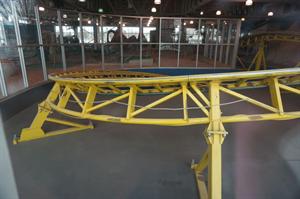 A section of the roller coaster, with the miniature golf course behind the glass partition. - , Utah