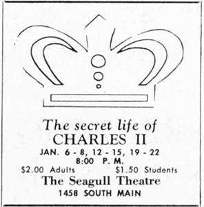 'The Secret Life of Charles II' at the Seagull Theatre. - , Utah
