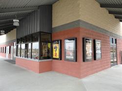 The ticket booth and poster cases at the southwest corner of the building. - , Utah